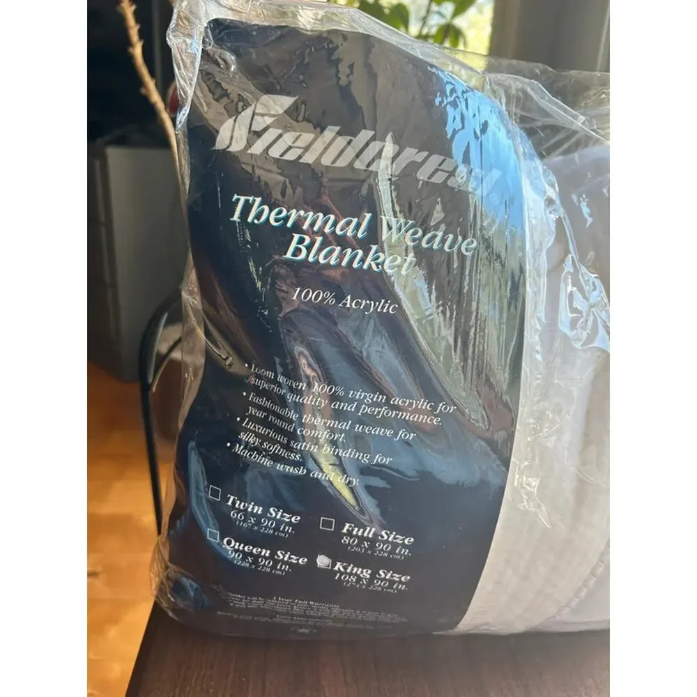 New vintage Fieldcrest Thermal Weave Blanket King